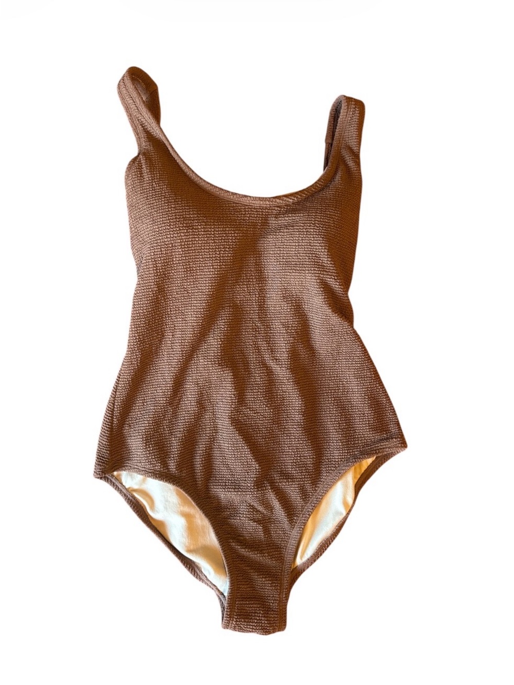 Kona Sol Brown Textured One-Piece Swimsuit